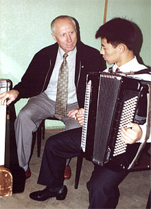 С.Ф. Мещеряков с учеником