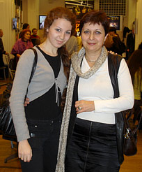 со студенткой дирижерско-хорового отдела А.Браудо